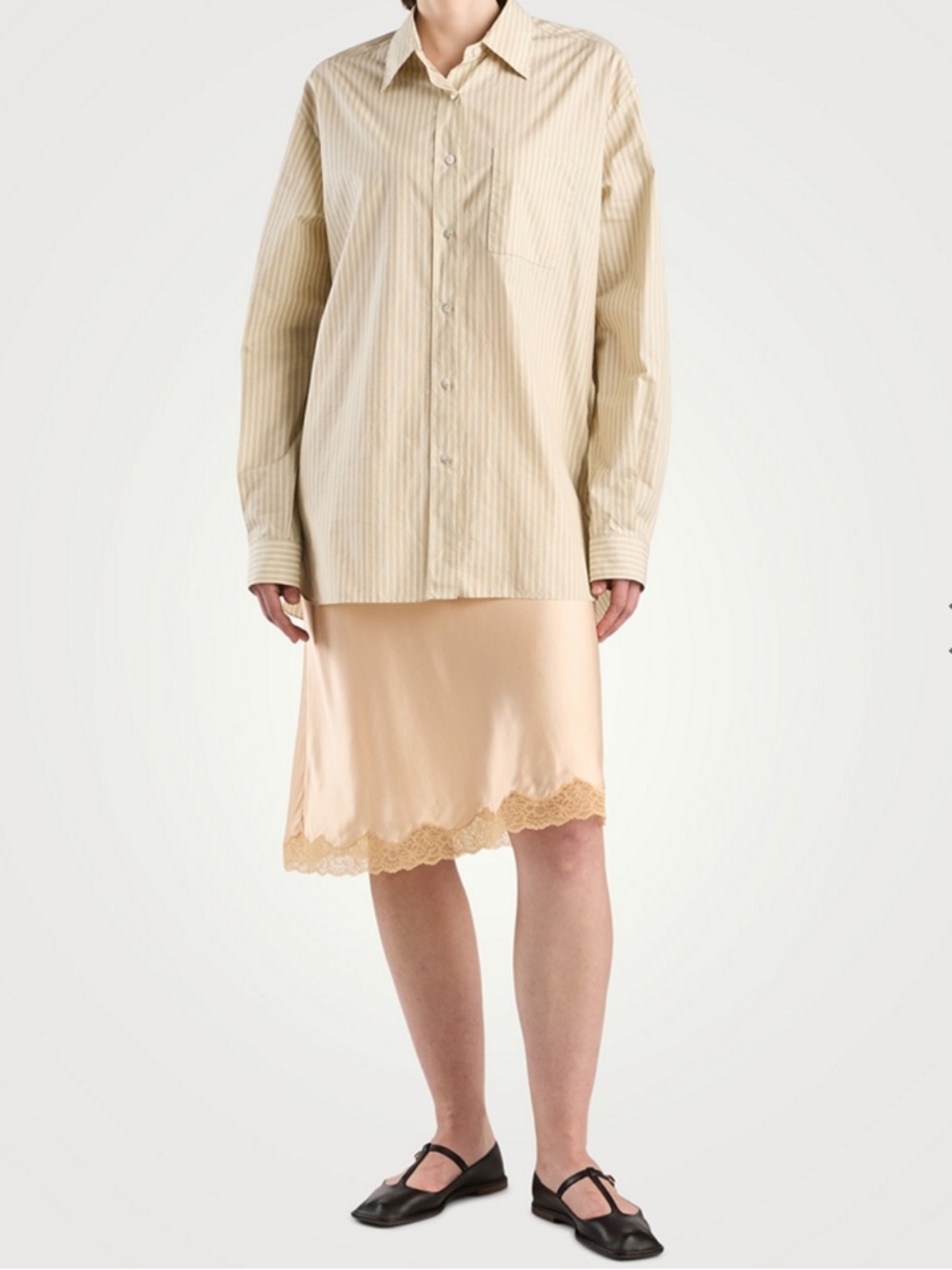 THE ROW Nesson Organic Cotton Shirt In Stripe Print New w tag! Made in Italy